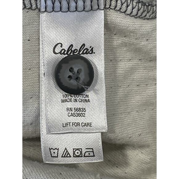 Cabelas Men’s Long Sleeve Cotton 2XL Henley Heavy Weight T-Shirt Blue/Gray - Picture 11 of 12